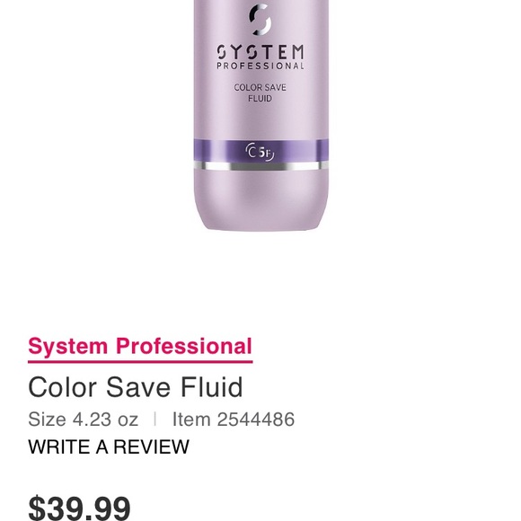 System Professional Color Save Fluid - Picture 3 of 3